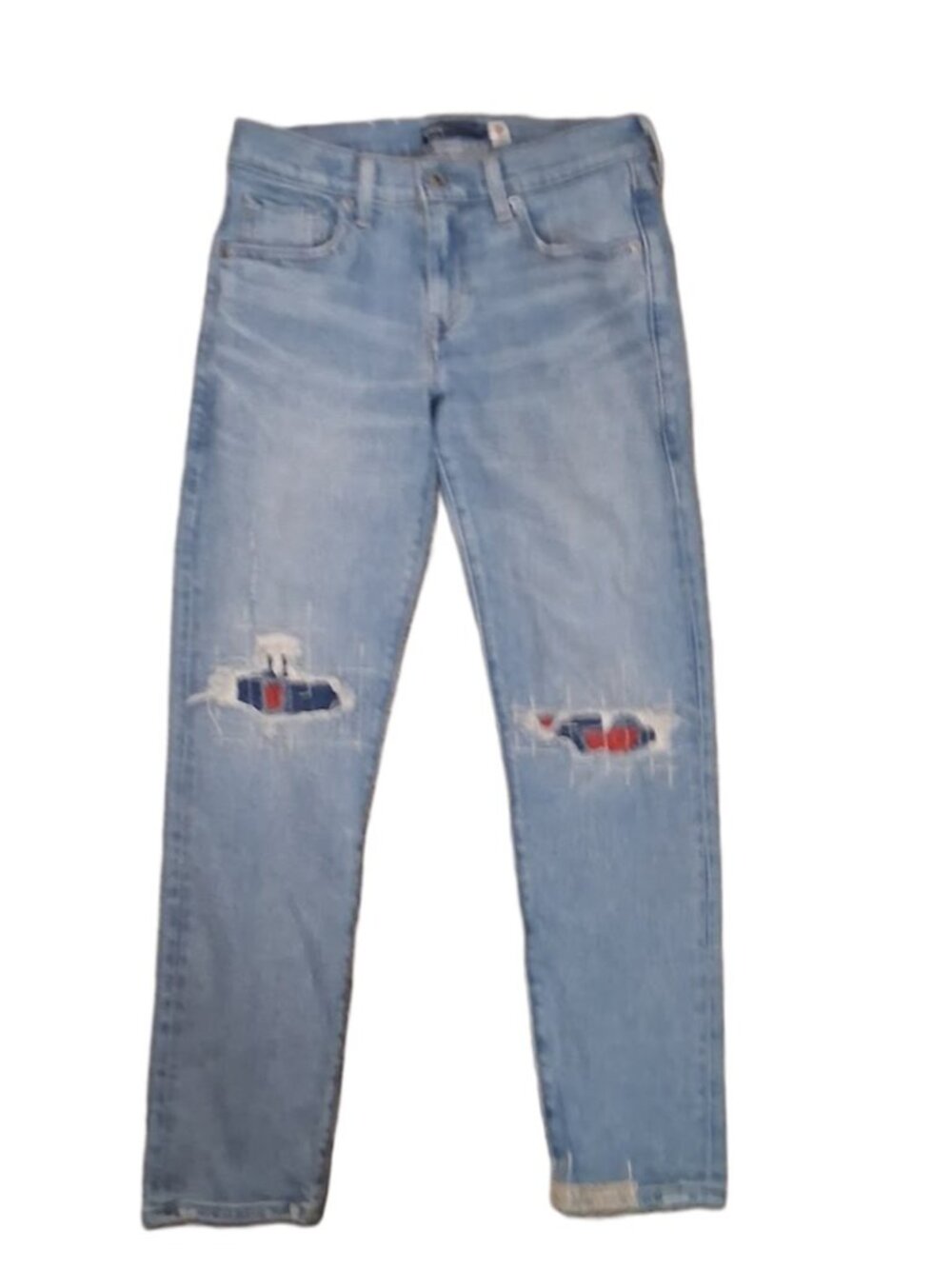 Levi's Made & Crafted Boyfriend Jeans W24 Japan Selvedge Colorful Knee Patch Y2K